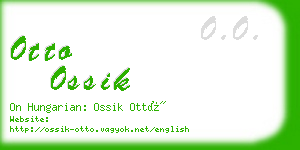 otto ossik business card